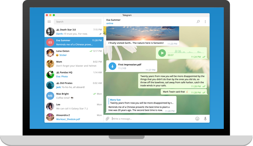 telegram windows下载 telegram电脑版界面截图